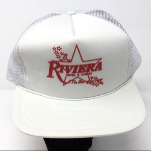 Vintage Riviera Hotel & Casino Las Vegas Hat White